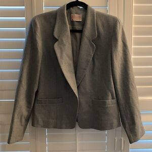 Vintage Pendleton 100% Virgin Wool Gray Single Button Blazer